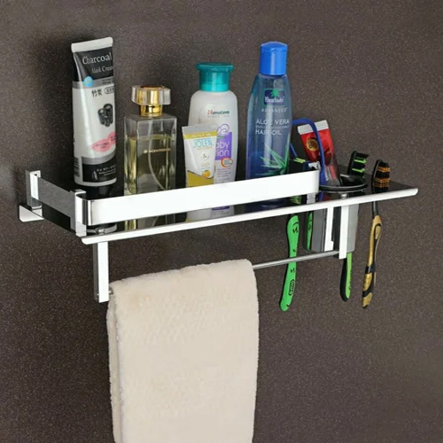 Stainless Steel Bathroom Accessories - Stainless Steel, Various Sizes, Silver Color | Glossy Finish, Rectangular Shape, Easy to Clean and Maintain