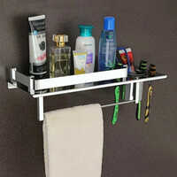 Stainless Steel Bathroom Accessories - Stainless Steel, Various Sizes, Silver Color | Glossy Finish, Rectangular Shape, Easy To Clean And Maintain