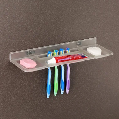 Abs 4 In 1 Deluxe Tooth Brush Holder - Color: Transparent