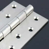 Ss Butt Hinges - Stainless Steel, Industrial Size, Silver Color, Polished Finish | Long-lasting Durability, Smooth And Silent Operation