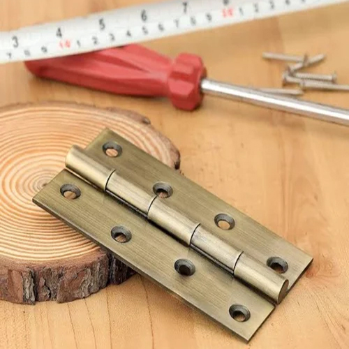 Antique Door Hinge - Brass Material, 3 Inch Size | Polished Finish, Durable Design for Vintage Charm in Industrial Applications