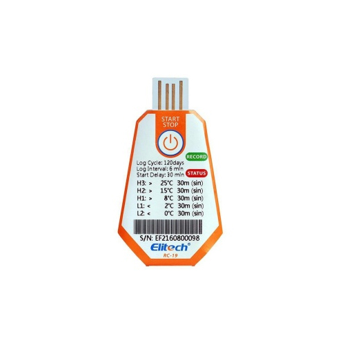 RC-19 Elitech Single Use PDF Temperature Data Logger