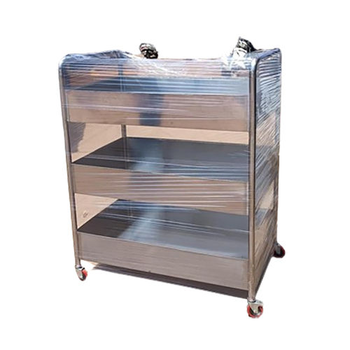 3 Desk Service Trolly - Color: Silver