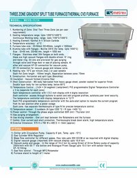 THREE ZONE GRADIENT SPLIT TUBULAR FURNACE