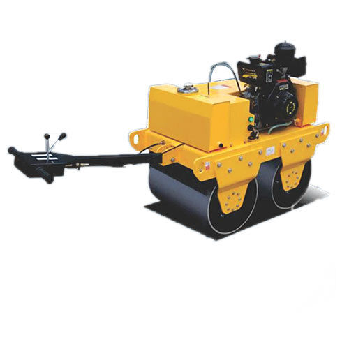 Walk Behind Double Drum Roller - Color: Yellow