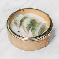 Burnt Garlic Basil Chicken Dimsum - Baked Frozen Food, Tinned Packaging With Juicy Chicken And Distinctive Aromas