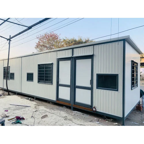 Mild Steel Portable House Cabin - Color: White Paint Coated