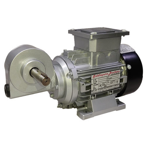 Worm Gear Single Phase Motor - Color: Silver