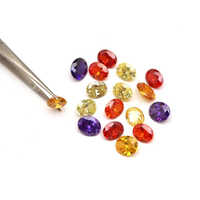 Oval Cubic Zirconia - 200 Grams, Various Sizes Available, Multicolored Oval Cut Zirconia For Elegant Occasions