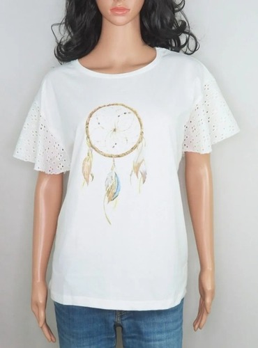 Premium Quality BELOVED Ladies Printed Top With Crochet