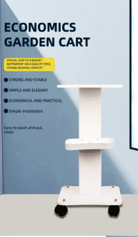 Plastic Trolley Movable with Storage Tray & Wheels for Physiotherapy Machines