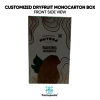 Customized Dryfruit Monocarton Box - Raisins
