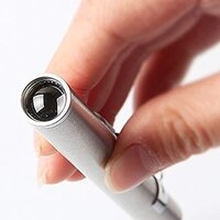 Flash Light Torches Stainless Steel LED Flashlight Round Moon Shape Pen Look Doctor Torch