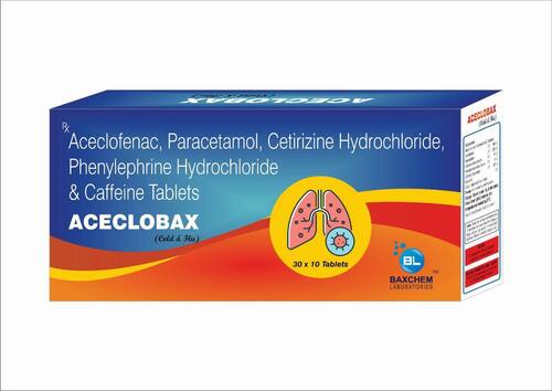 Aceclofenac Paracetamol Cetrizine Phenylpherin Caffeine Tablets