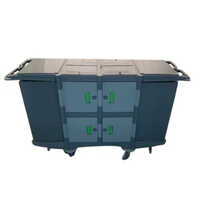 Frp Housekeeping Trolley - 6ft X 2.5ft X 3.75ft | Durable Grey Frp, Smooth Surface For Easy Cleaning