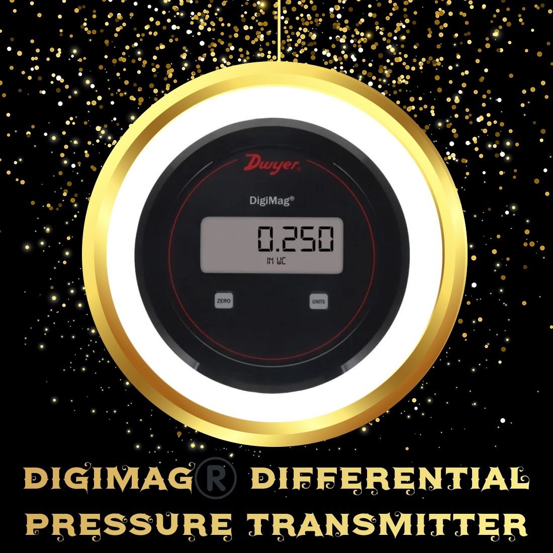 Dwyer DM-004 DigiMag Differential Pressure Transmitter Range 0-1 Inch WC