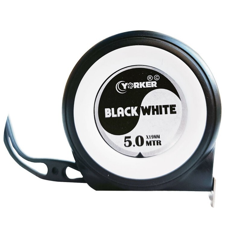 Black White Steel Measuring Tape - Length: 3  Meter (M)