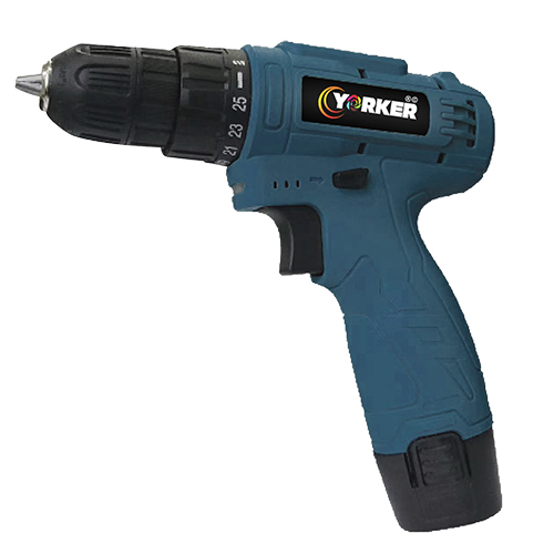 Cordless Drill - Mild Steel Compatible, 12V Electric Power Source, Blue Color, Lightweight Design | Industrial Applications, Warranty Included