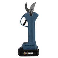 Cordless Pruning Shears - Mild Steel, 220-440 Volt Power, Adjustable Variable Speed | Ergonomic Design, Stylish Blue And Black Finish, Industrial-grade Quality