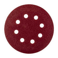 125 Mm Velcro Sand Paper - Durable Paper Material, Round Shape, Brown Color | Ideal For Wood, Metal, Plastic, Tear-resistant, Industrial Use