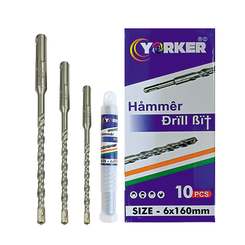 Hammer Drill Bit - Stainless Steel 4 Inch Round Shape | Silver Color Industrial Durability and Precision