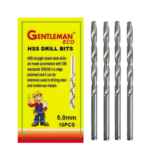 Gentlemen Eco HSS Drill Bit - High-Speed Steel Material, Round Shape, Silver Finish | Durable Design for Industrial Drilling Applications