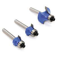 Roundover Edging Router Bit - High-quality Steel, Various Sizes, Sleek Silver Color | Versatile Tool For Smooth, Rounded Edges On Wood And Plastic