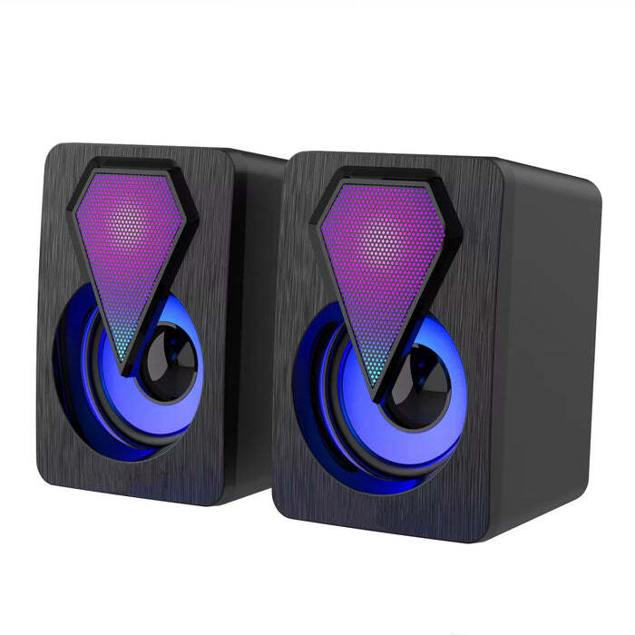 RGB Desktop Speakers, Plug, and Play USB Powered Speaker