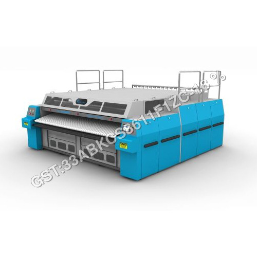 Scws8 3000 3000 Mm Single Roller Industrial Chest Ironer - Color: Blue