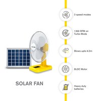 Sun King 16 Inch 5100 mAh Battery Portable 20 Watt Solar Powered Fan With Brushless DC Motor Portable Rechargeable Solar Fan