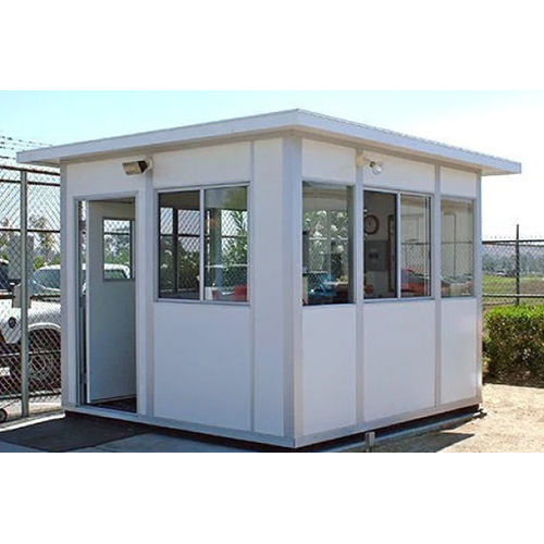 Prefabricated Security Cabin - High-Quality Container Steel, FRP Roof & Floor , Customizable Color Options, PVC Sliding Window & Door