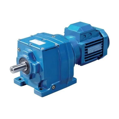 1 Hp Inline Helical Gearbox - Color: Blue Paint Coated