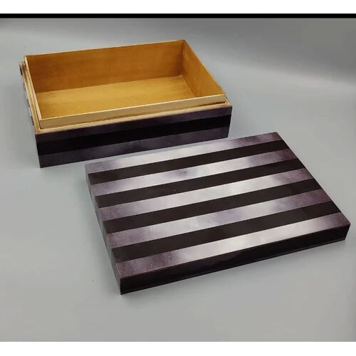 Strip Design Resin MDF Jewellery Box