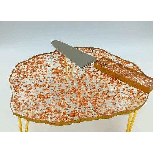 Maroon Resin Cake Stand Set - Size: Medium