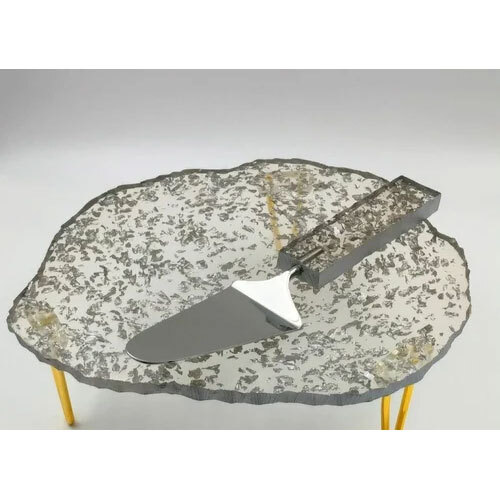 Grey Resin Cake Stand Set