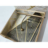 Square Printed Wooden Cuttlerry Box