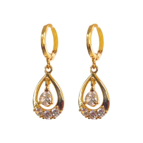 Ladies Designer Earrings - Color: Golden