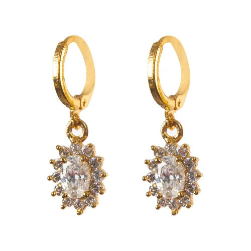 Ad 310 Ladies Brass Earrings - Color: Golden