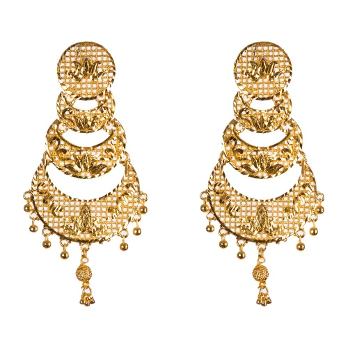 Golden Brass Earrings