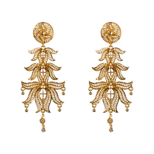 Golden 002 Ladies Earrings - Gender: Women