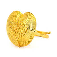 Gold Plated Imitation Ring - Brass Material, Size 4 Inches, Golden Color | Elegant Jewelry For Women, Perfect For Party Occasions