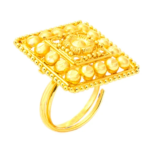 3G Gold Plated Imitation Ring - Color: Golden