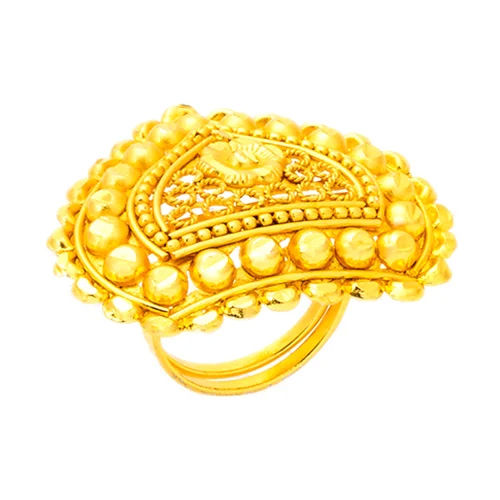 Fancy Gold Plated Imitation Ring - Color: Golden