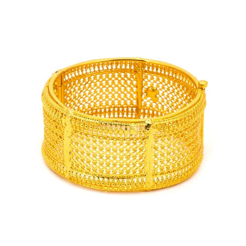 Flb 214 Imitation Gold Plated Bangle - Color: Golden