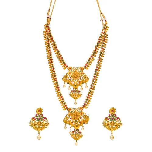 Brass Golden Necklace Set