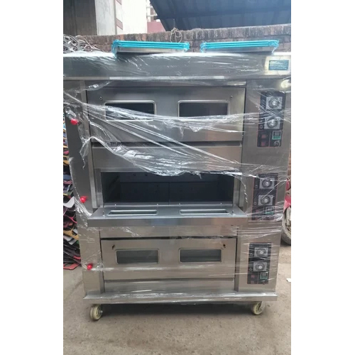 Gas Baking Oven 3 Deck 6 Tray