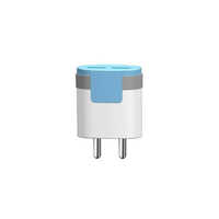 White And Blue Mobile Charger Adapter - Body Material: Abs