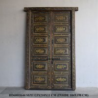 ANTIQUE TEAK WOODEN PAINTED DOOR