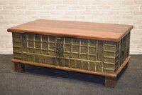 ANTIQUE WOODEN BOX CUM TABLE