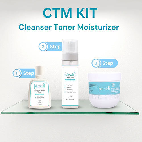 Ultimate 3-Step Cleanser-Toner-Moisturizer Kit With Jute Carry Pouch (Ctm Face Kit For All Skin)